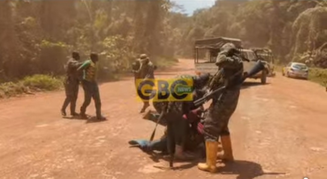 Massive Reactions As NAIMOS Task Force Handles Suspected Illegal Miners Roughly at Wassa Esaman