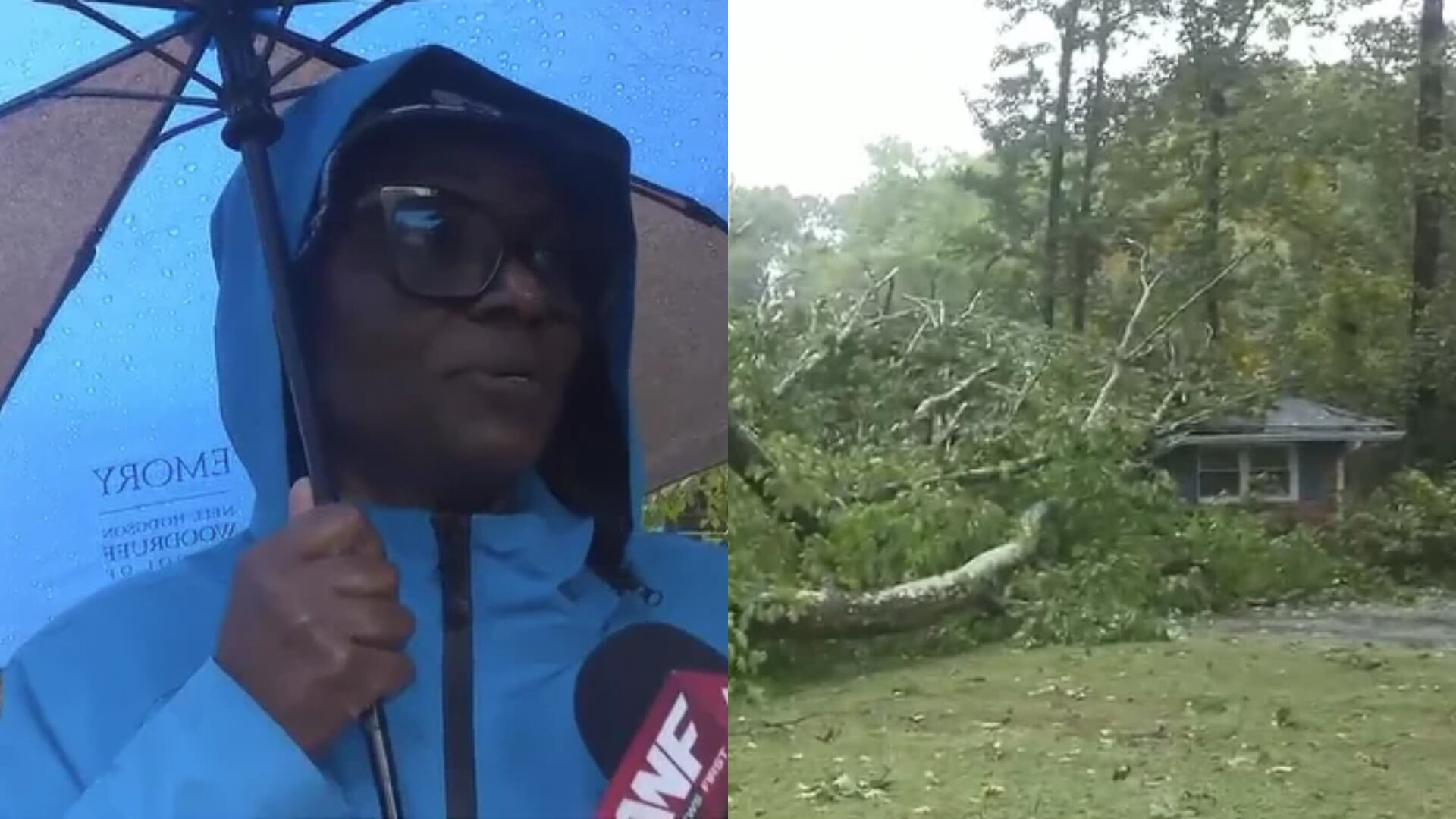 DeKalb County woman grateful to be alive after tree crashes through home during storm