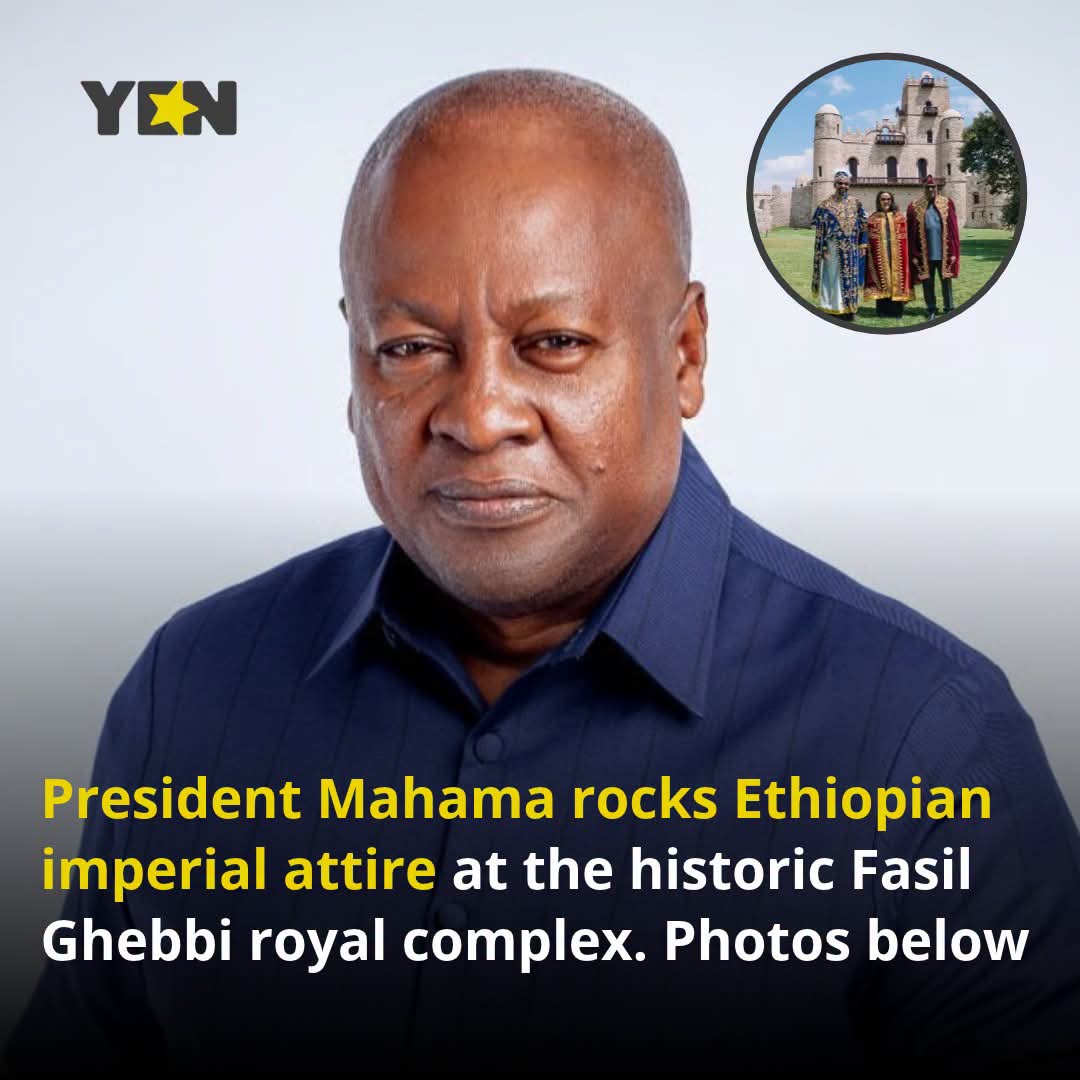 John Dramani Mahama Dazzles in Ethiopian Imperial Attire at Historic Fasil Ghebbi Royal Complex
