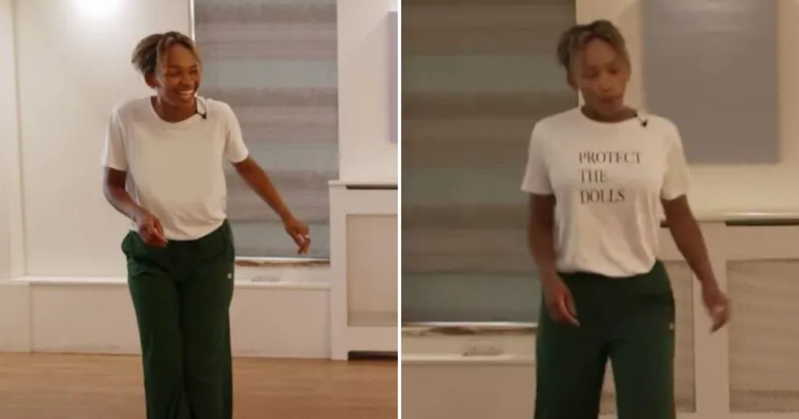 BBC responds as Strictly’s Bethany Antonia’s ‘Protect The Dolls’ shirt edited out