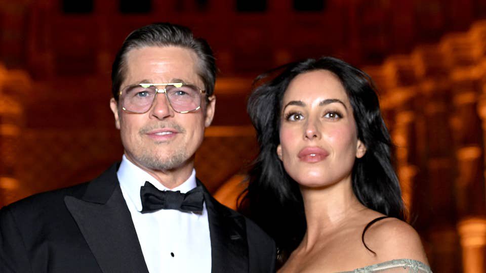 Brad Pitt and Ines de Ramon are picture perfect as they support George and Amal Clooney at Albies