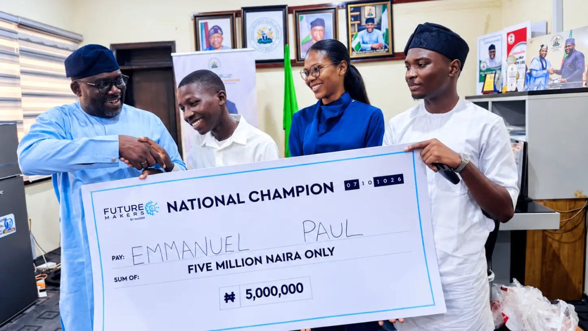 Adamawa’s Emmanuel Paul Wins ₦5m NASENI FutureMakers Title