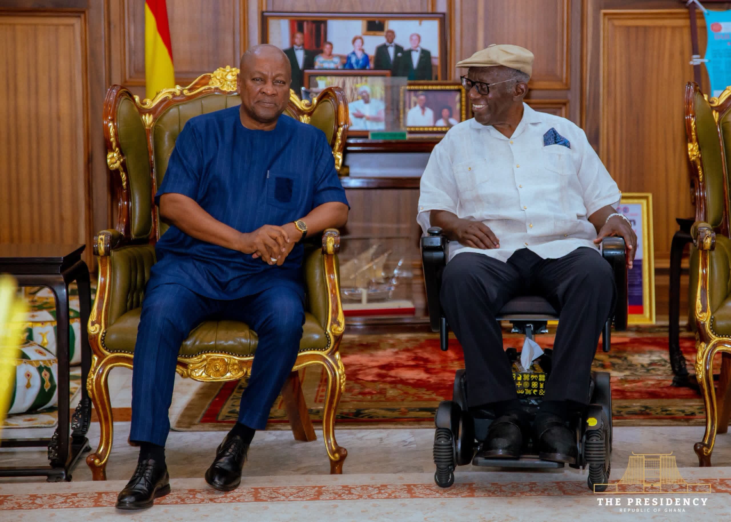 To Discuss National And Global Issues  President Mahama Visited Former President Kufuor