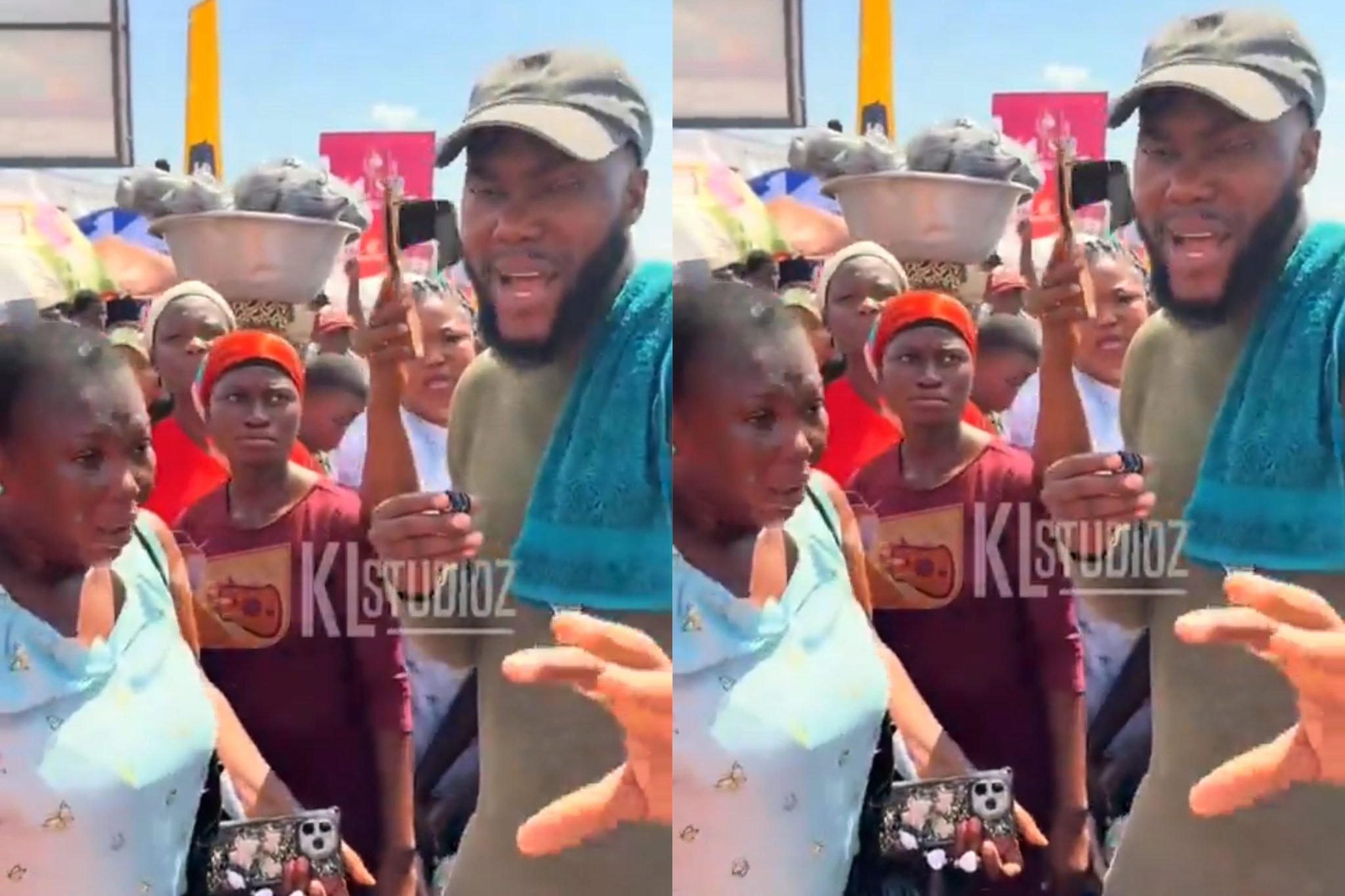 Ghanaian Teacher Cries On Camera As Shatta Wale’s Fans Steals Her GH¢700 Salary At Ho Market
