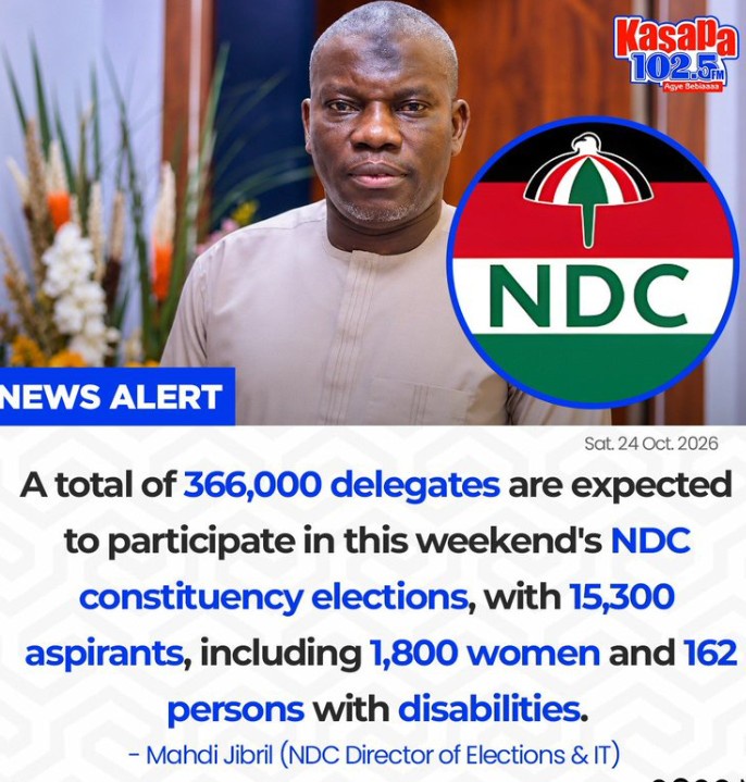 366,000 Delegates, 15,300 Aspirants: NDC Faces Major Test in Constituency Elections