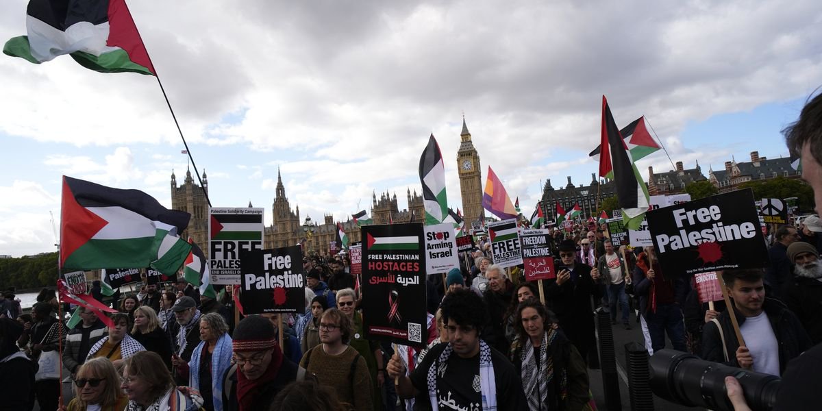 Thousands of pro-Palestine protesters descend on London as police impose ‘significant’ restrictions