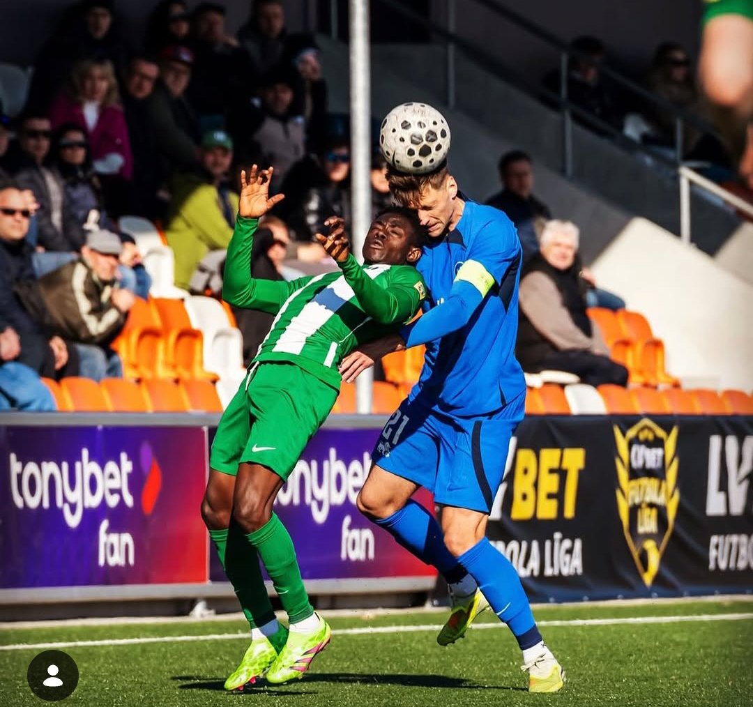 Ghanaian starlet GOAL MONGER Prince Appiah Amoah reaches 20-goal mark in his debut season with FK Metta in the Latvian First League