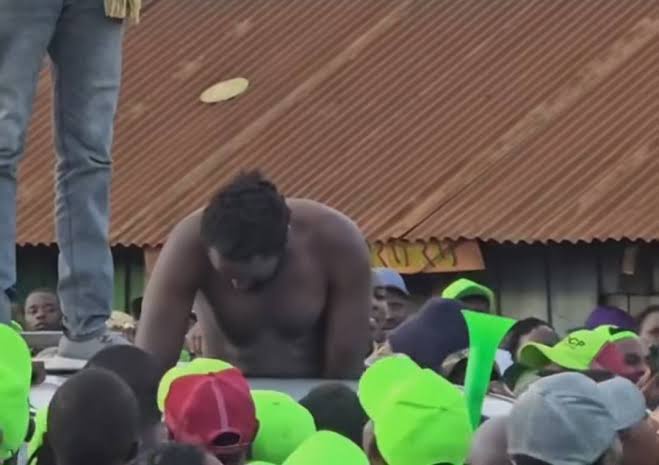 Gachagua Ally Finally Reveals What Prompted Him to Remove His Shirt at a Public Event