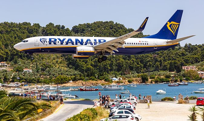 Beautiful Greek island has beach where planes swoop just metres above sunseekers’ heads