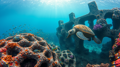 Texas is putting hundreds of tons of concrete and railroad ties into the Gulf; the material is being turned into new fish habitat