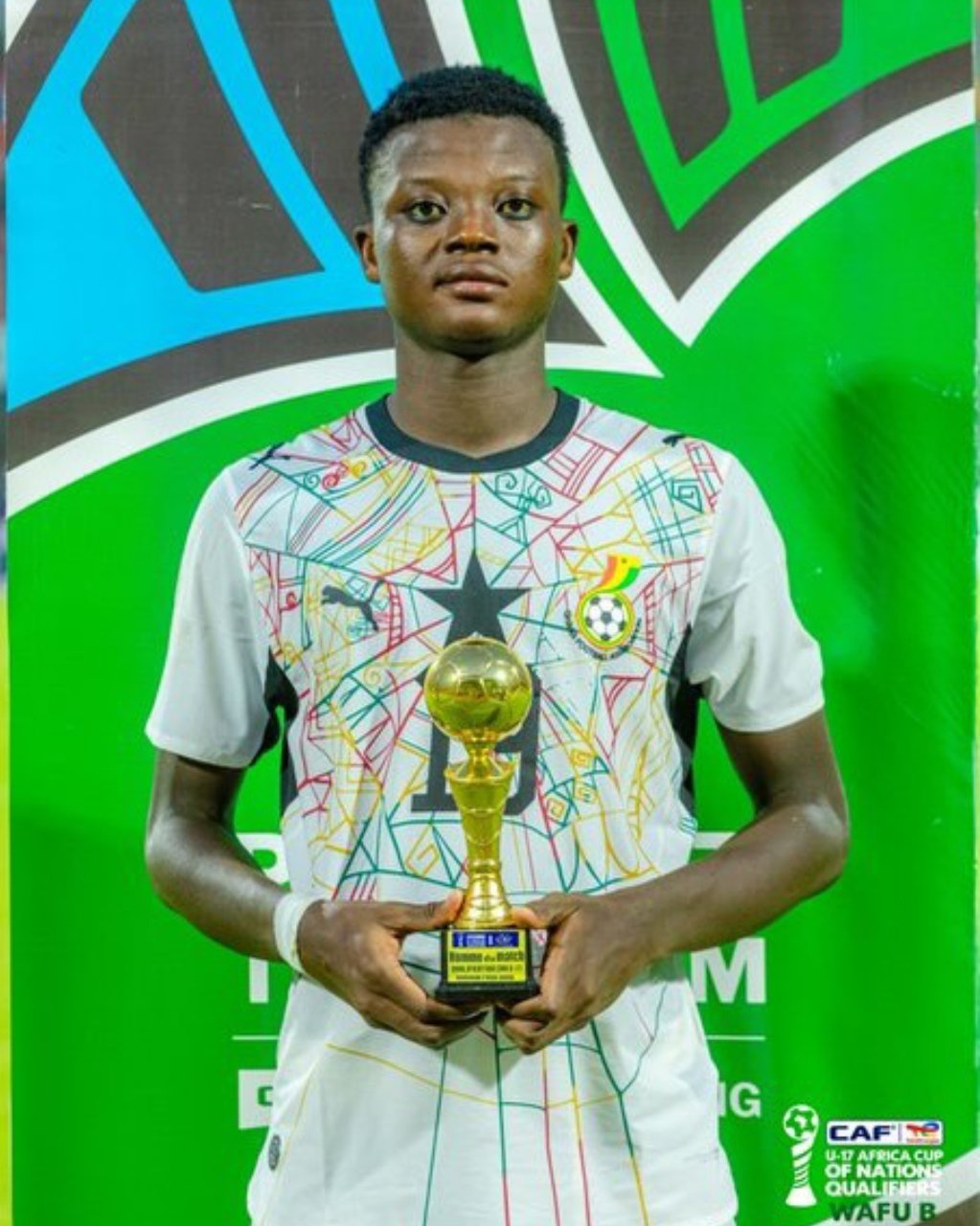 Teenage sensation Alidu lssah named Man of the Match in Ghana’s U17 win over Benin U17 in the WAFU Zone B U17 Championship