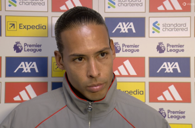 Virgil van Dijk reacts to Man City guilty verdict after Liverpool defeat