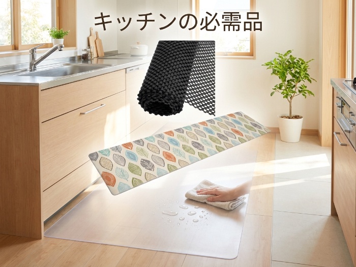スタイリッシュな透明キッチンマットでおしゃれな空間づくり