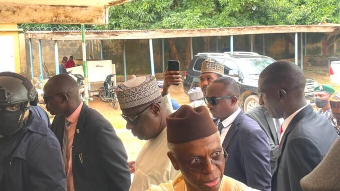 Happening now: ADC governorship candidate Ashiru accompanies El-Rufai to court in Kaduna