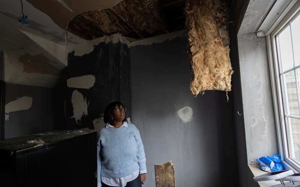 London mother ‘suffers concussion, spinal spasms and whiplash’ after ceiling in council house collapses