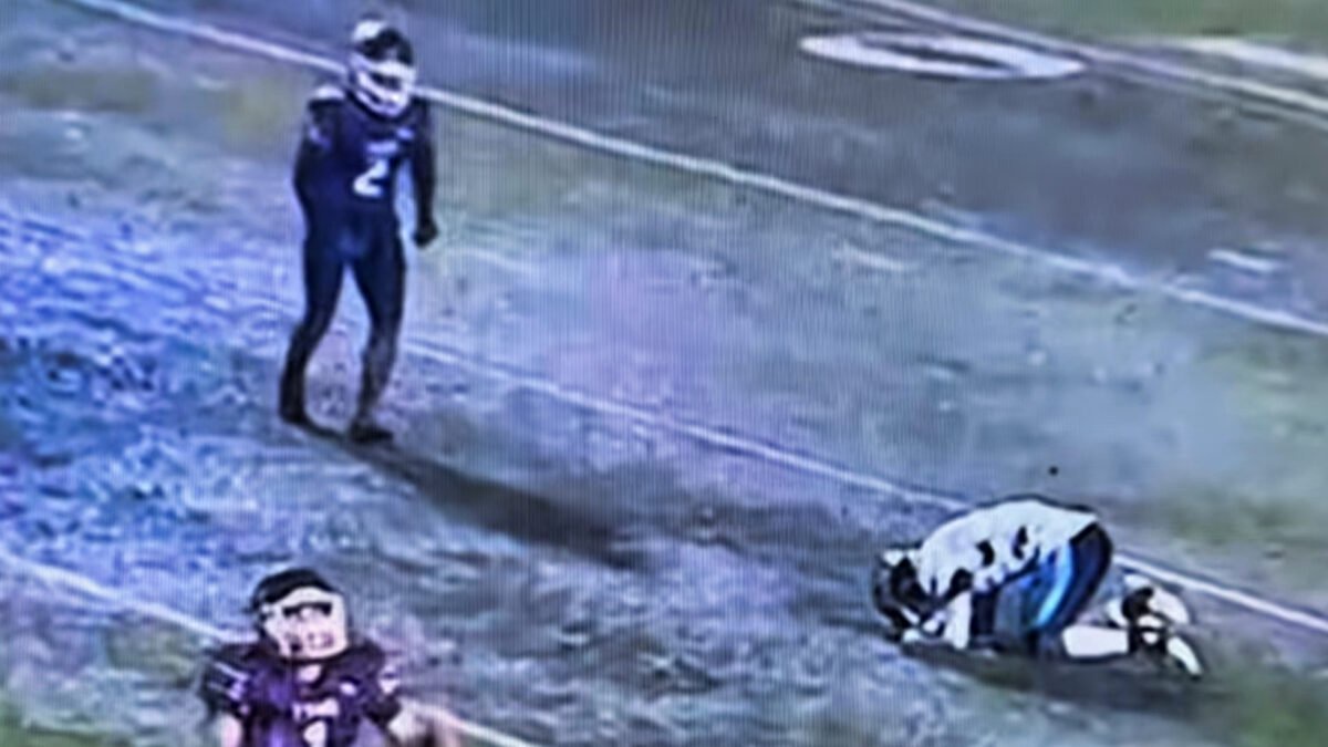 High School Football Player’s Shocking Actions Towards Fallen Opponent Caught On Camera [VIDEO]