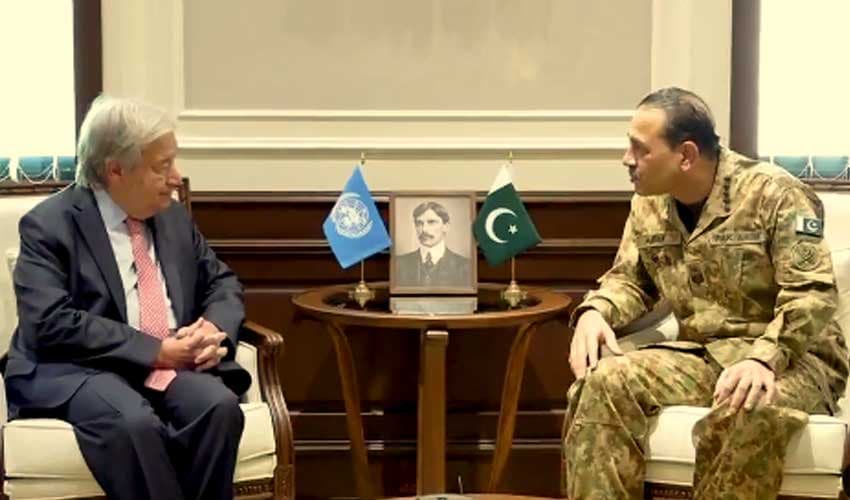Guterres praises Pakistan’s peace efforts in meeting with CDF Munir