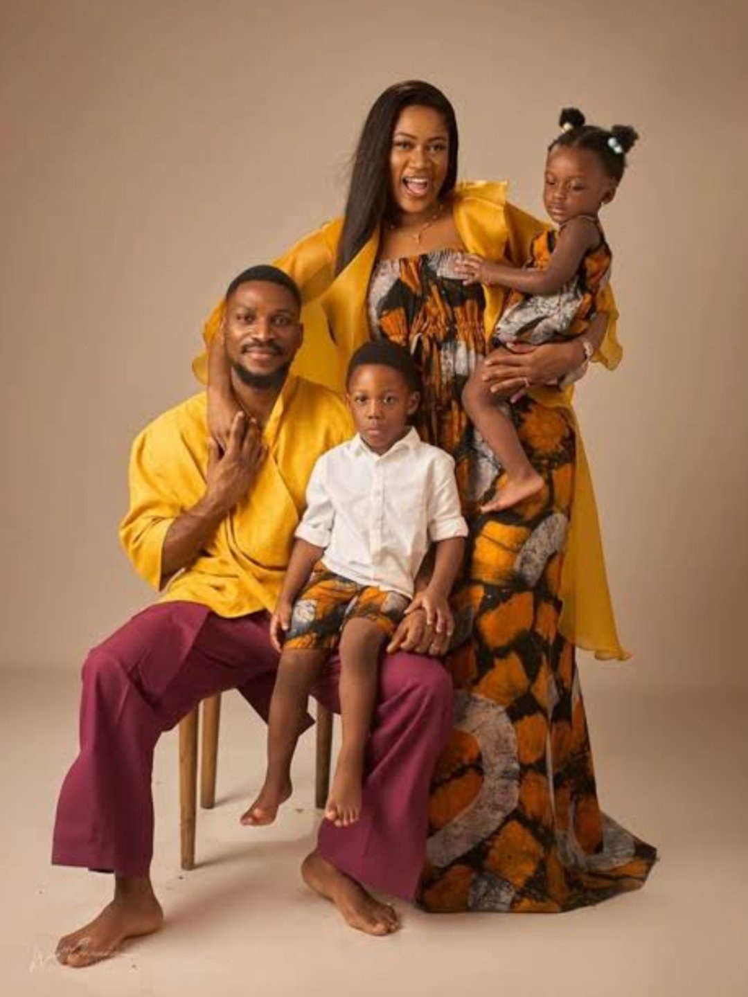 If you stress my wife, I will break your bone” – Actor Tobi Bakre jokingly warns his children in hilarious video