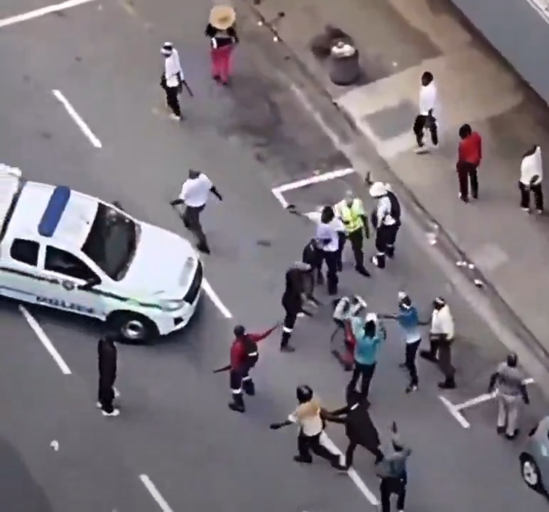 Man believed to be a foreign national chased and beaten with sticks in a CBD