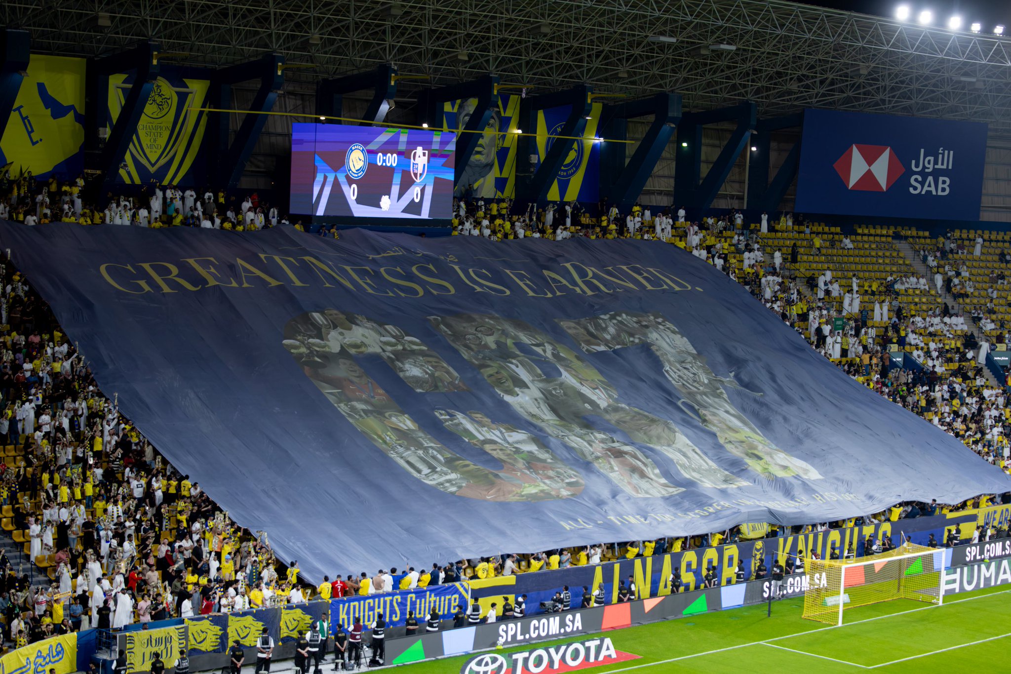 Al Nassr Fans Unveil ‘Greatness Is Earned’ Banner to Honour Ronaldo