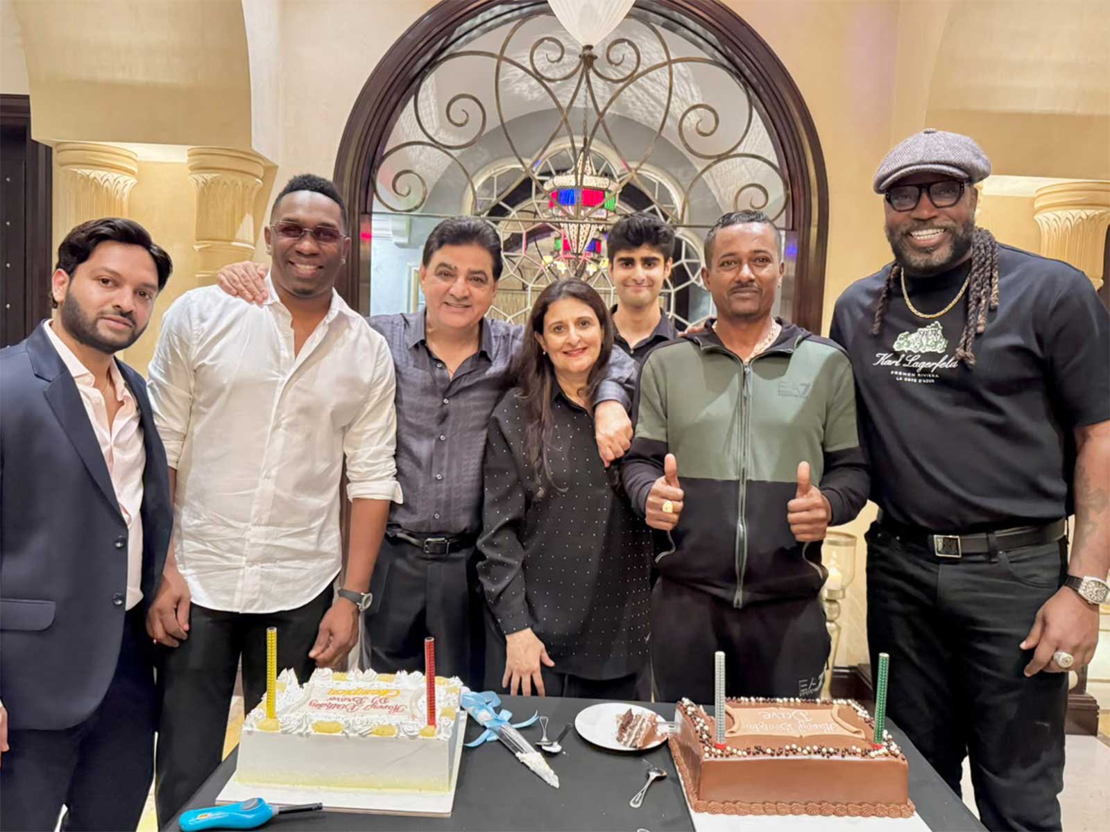 West Champions owner Ajay Sethi hosts Dwayne Bravo’s birthday celebration in Dubai