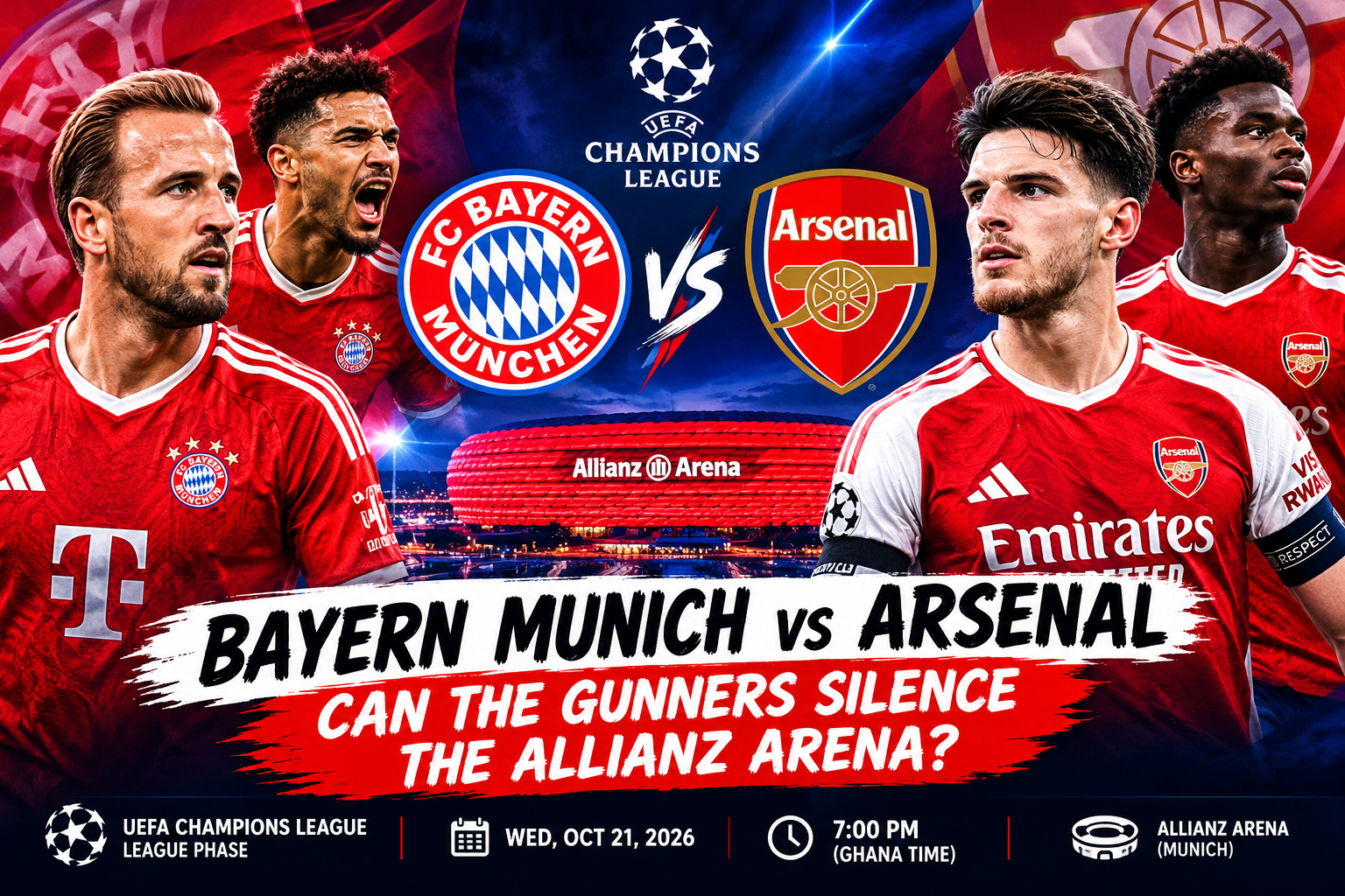 Bayern Munich vs Arsenal: Can the Gunners Silence the Allianz Arena?