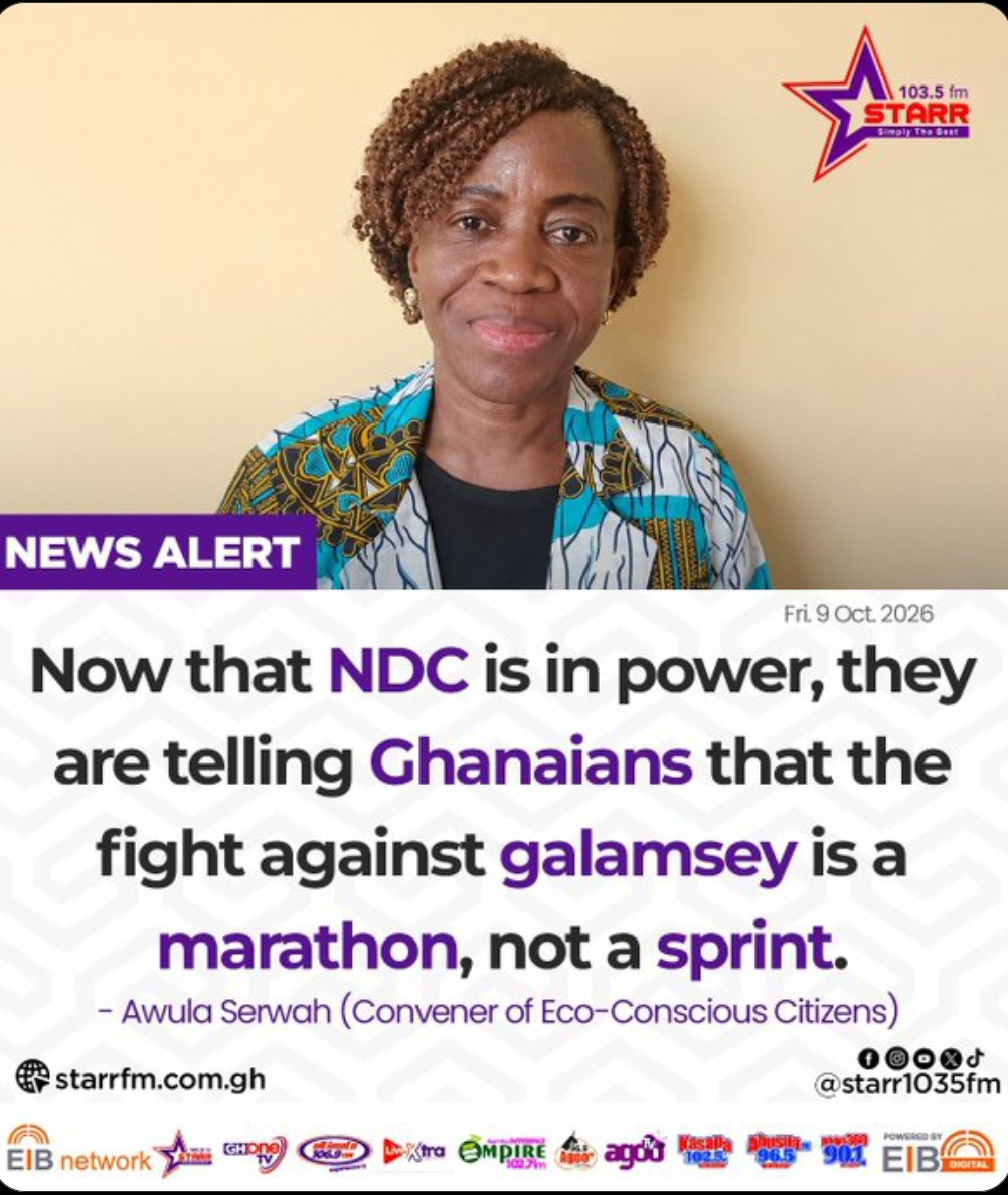 Galamsey Fight Becomes Marathon Only After NDC Takes Power, Says Awula Serwah