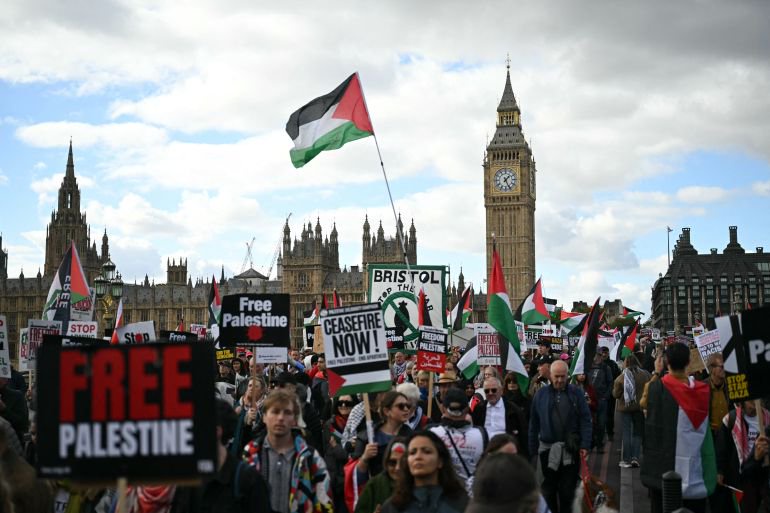 Photos: Thousands march across Europe to demand end to Israel’s war on Gaza
