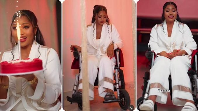 Regina Daniels celebrates 25th birthday on wheelchairs, reveals months of excruciating pain