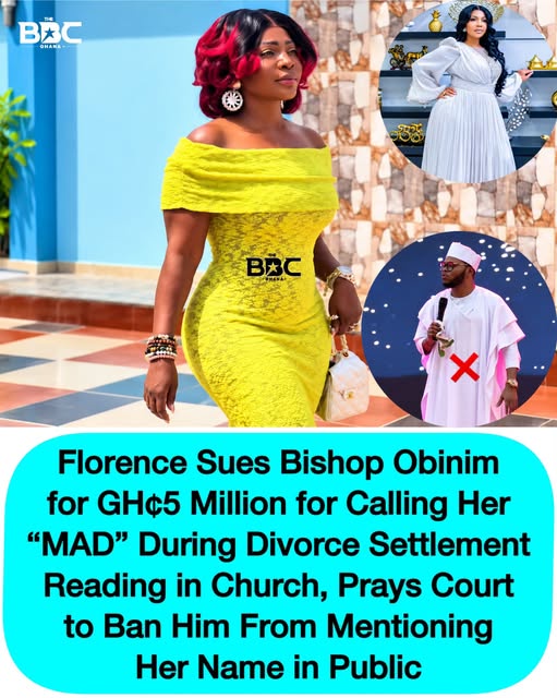 Florence sues bishop for GH¢5m for calling her mad during divorce settlement reading in church