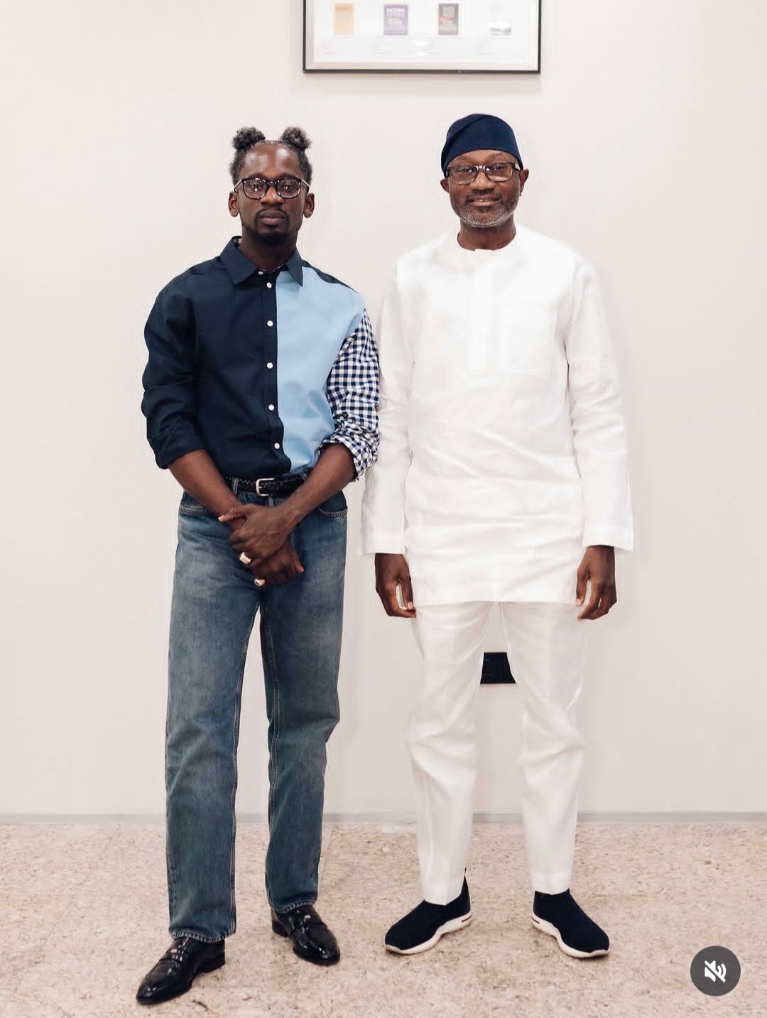 “Wahala for who no get me as son-in-law” Mr Eazi says as he receives his father-in-law Femi Otedola