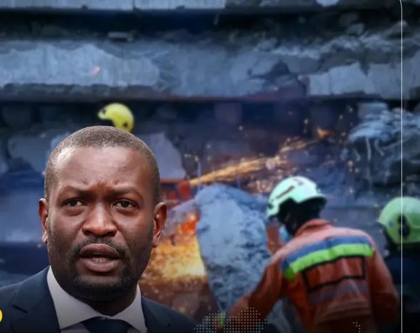 Sifuna Breaks Silence on Eastleigh Building Collapse as Fate of Trapped Workers Hangs in the Balance