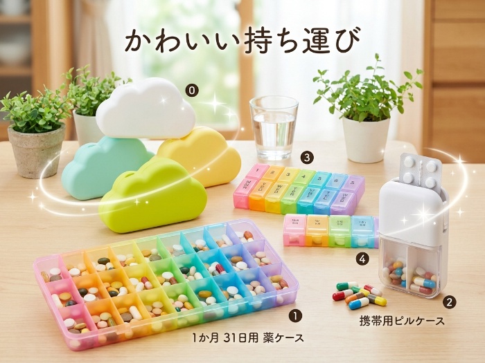カラフルで機能的！毎日の健康をサポートするピルケース集