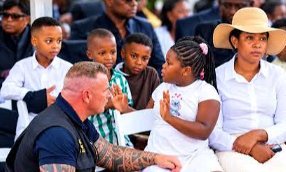 Late chivayo bodyguard spotted with children and ex wife
