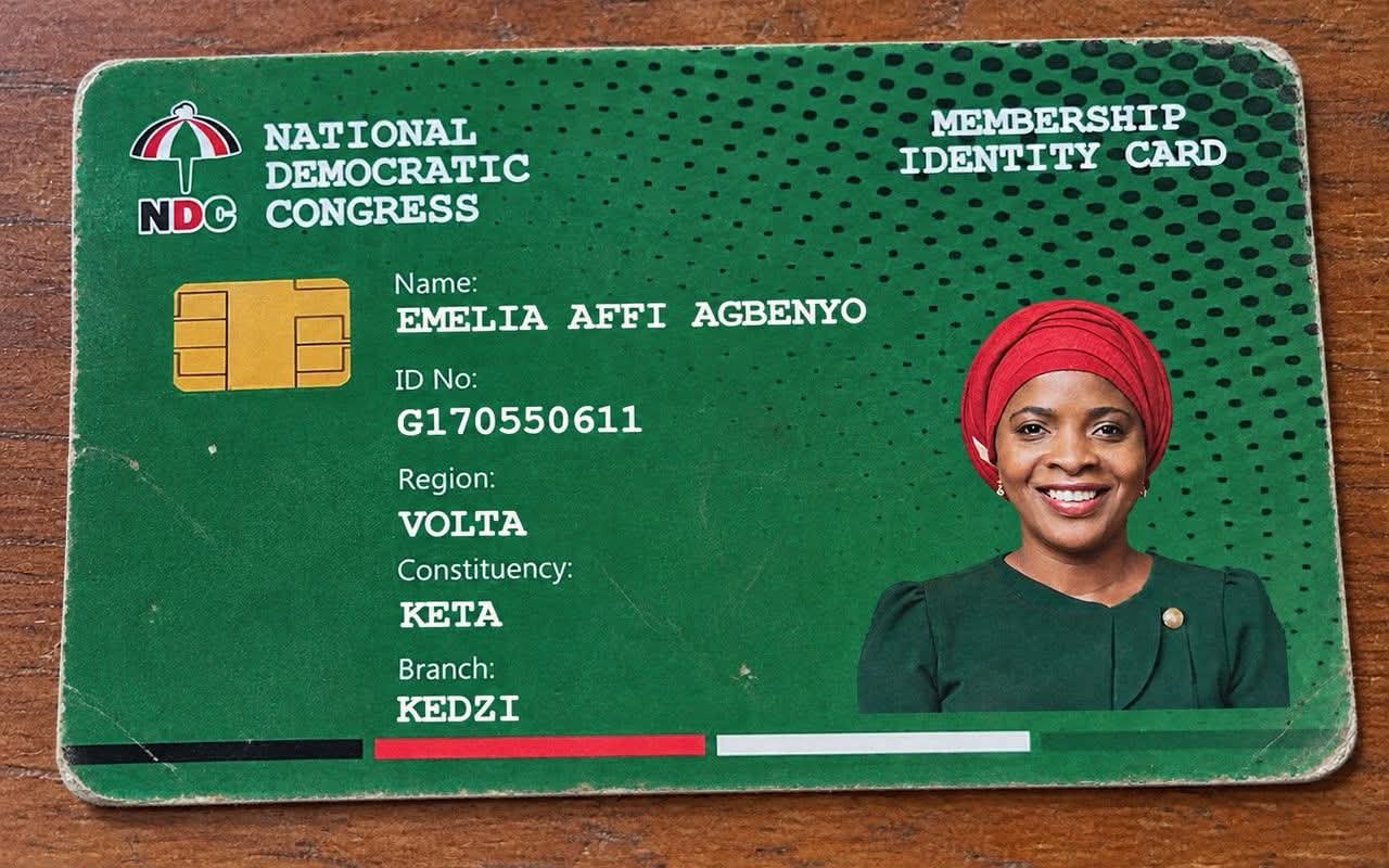 Alleged NDC Membership Card of New EC Deputy Chair Emelia Agbenyo Surfaces Online, Ghanaians React