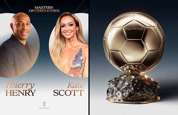 French legend Thierry Henry and Kate Scott to host 2026 Ballon d’Or Ceremony
