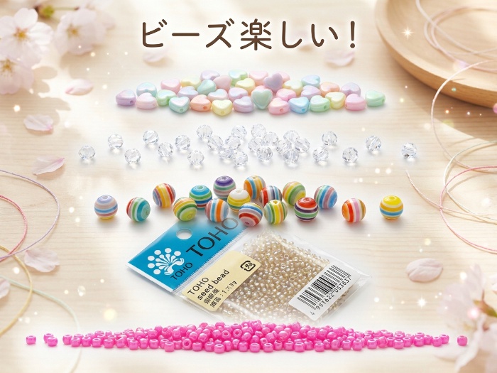 おしゃれかつ使いやすいビーズで作品に個性をプラス！