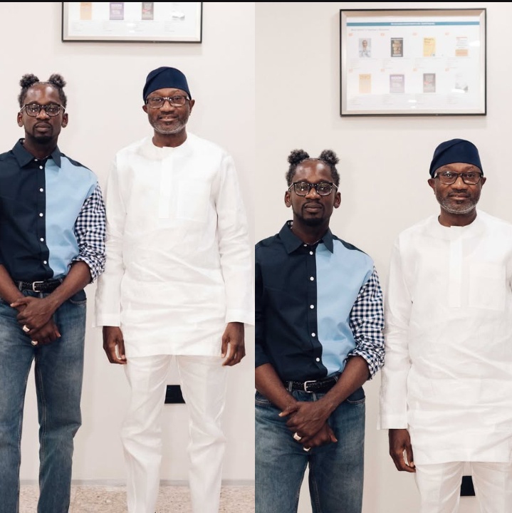 Nigerian Singer Mr Eazi Visits Father-in-Law, Femi Otedola in Monaco