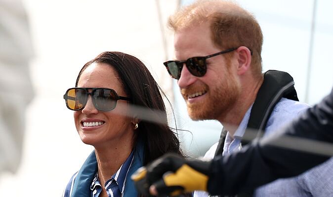 Prince Harry and Meghan Markle double down on new titles with first joint appearance