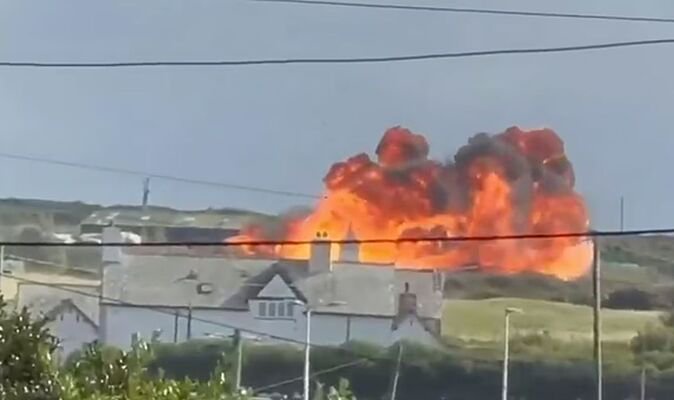 RAF Hawk jet plunges to ground in fireball after horror oversight