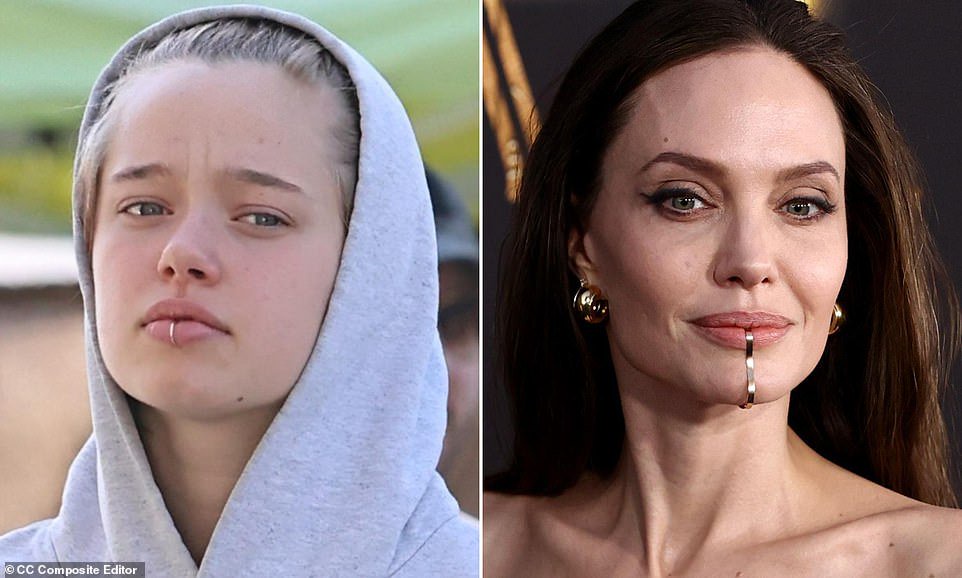Angelina Jolie’s daughter, 20, sports lip ring at LA market