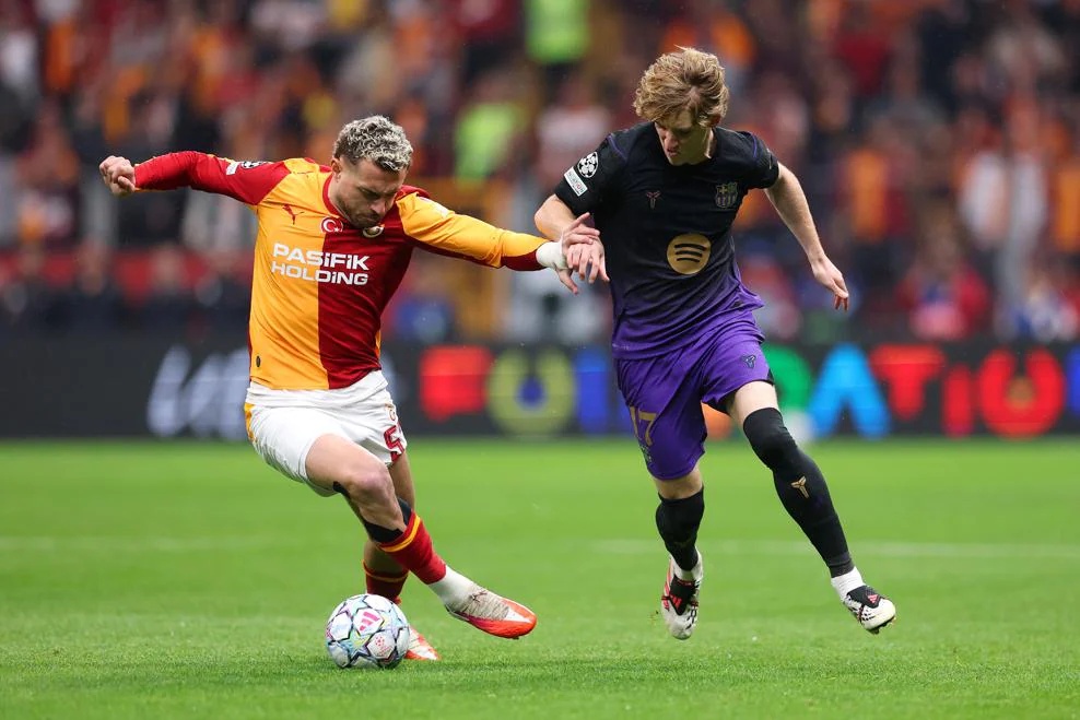 Ligue des champions UEFA : Galatasaray et Barcelone à égalité (mi-temps)