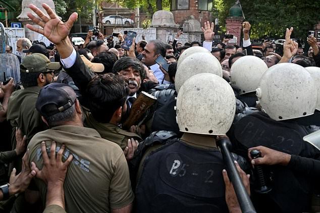 Police crack down on pro-Khan protest in Pakistan’s northwest