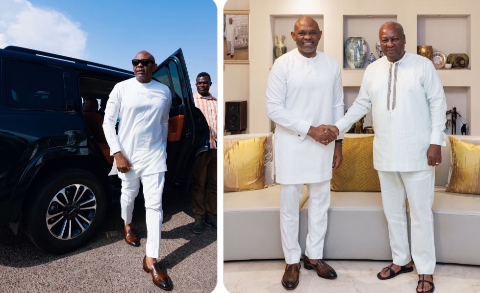 Tony Elumelu Meets President Mahama at His Accra Residence During Visit to Ghana