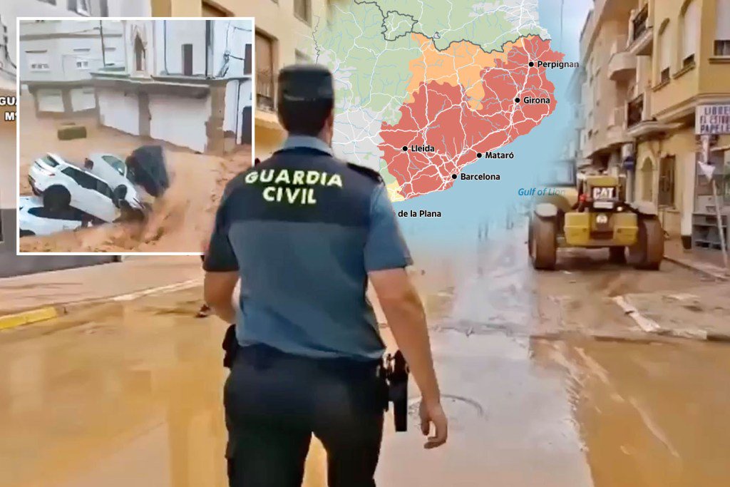 Red ‘danger to life’ alert issued as Spain holiday hotspot braces for ‘mini-hurricane’ with horror floods & 70mph winds