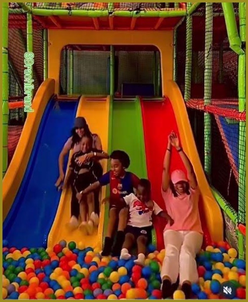 Senator Ned Nwoko’s Wife Laila Pictured Playing With ALL The Kids