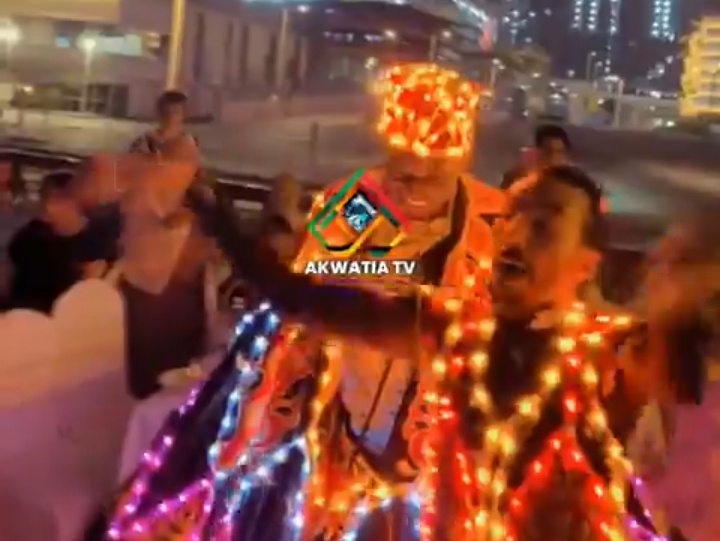 Twum Barima Shares Memorable Moment with Tanoura Dancer at Dubai Birthday Celebration