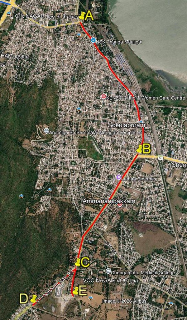 CUMTA to conduct topographic survey 4.55 km of roads in Chengalpattu