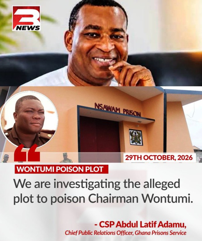 Wontumi Poisoning Allegation: Ghana Prisons Service Launches Investigation