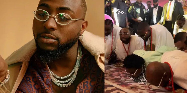 Davido’s Humble Prostration at Zlatan Ibile’s Wedding Stirring Online Buzz